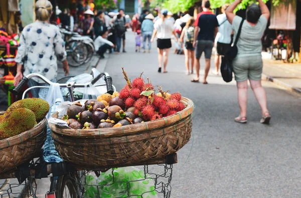 Frutta Fresca Vendita Mercato Strada Hoi Ancient Town Vietnam — Foto Stock