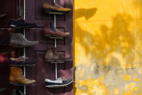 Hanging Shoes Fashion Hoi Ancient Town Vietnam — Stock Photo, Image