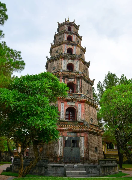 Древний Тьен Пагода Хюэ Вьетнам Одна Самых Очаровательных Древних Пагод — стоковое фото