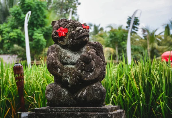 インドネシアのバリにある禅の庭の装飾のための石の像 — ストック写真