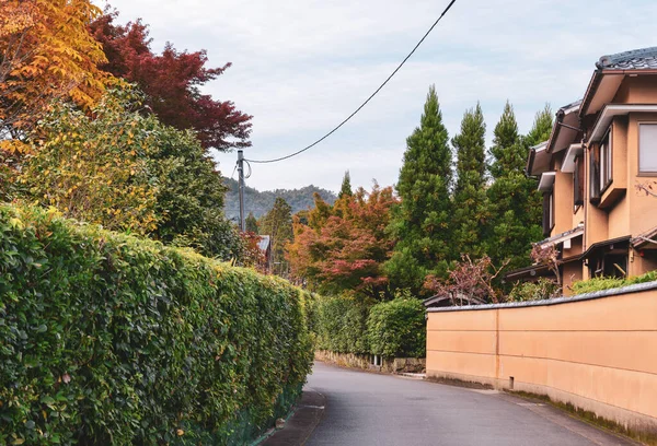 Ősszel Festői Szépségű Régi Falusi Táj Kiotóban Japánban — Stock Fotó