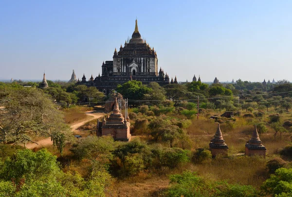 Bagan Myanmar Daki Antik Budist Tapınağı Bir Zamanlar Bagan Ovasında — Stok fotoğraf