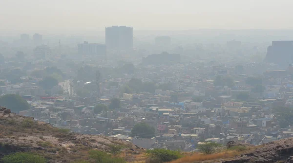 Escena Ciudad Contaminada Nueva Delhi Capital India — Foto de Stock