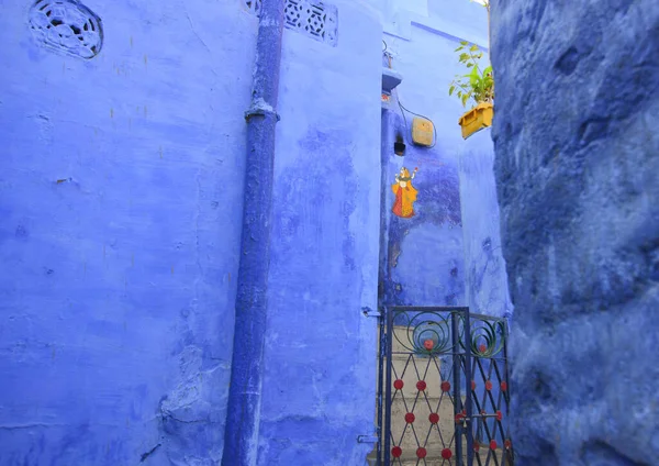 印度Jodhpur的老房子建筑 Jodhpur是拉贾斯坦邦的一座古城 以其蓝色的房屋而闻名 — 图库照片