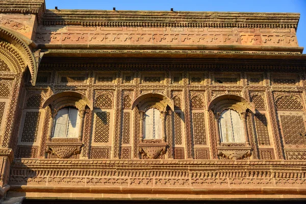 Arquitectura Antiguo Fuerte Mehrangarh Jodhpur India Construido Siglo Fuerte Ahora — Foto de Stock