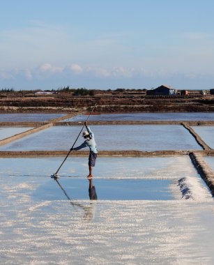 Tuz Nha Trang, Vietnam için hasat