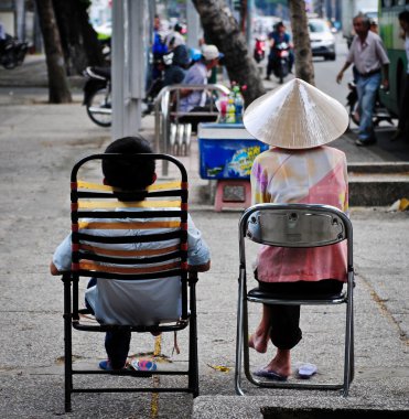 Saigon Vietnamca satıcılar ömrünü