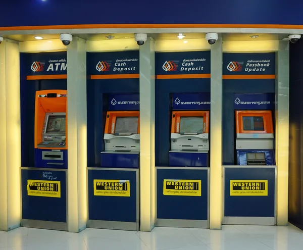 Thailand commercial bank ATM booths — Stock Photo, Image