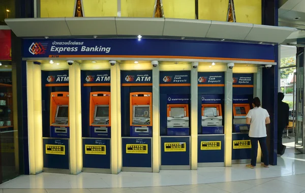 Thailand commercial bank ATM booths — Stock Photo, Image