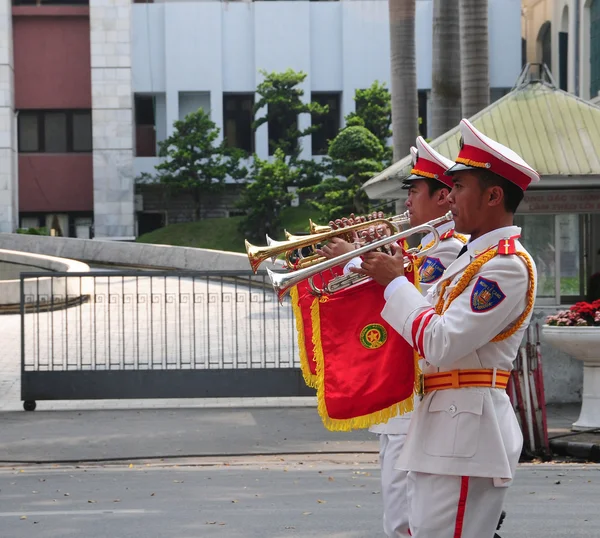 Politie brass-orkest in Hanoi — Stockfoto