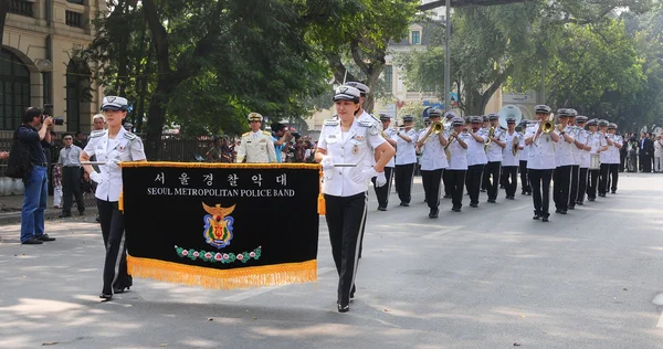 Orchestre de police en Hanoi — Photo