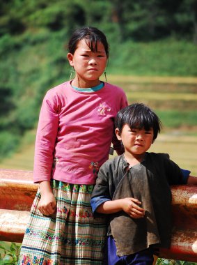 Etnik Hmong çocuk Sapa, Vietnam