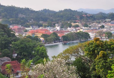 Görünüm üzerinde Kandy şehir, Sri Lanka