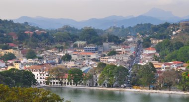 Görünüm üzerinde Kandy şehir, Sri Lanka