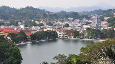 Görünüm üzerinde Kandy şehir, Sri Lanka