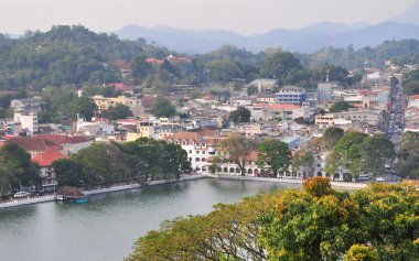 Görünüm üzerinde Kandy şehir, Sri Lanka