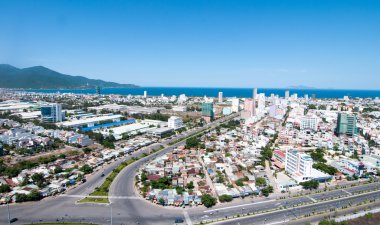 View of Da Nang city centre clipart