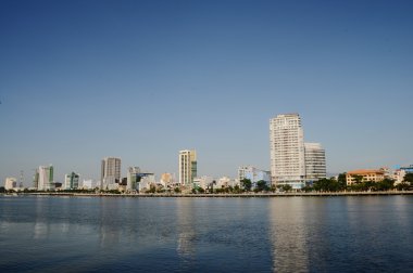 View of Da Nang city centre clipart