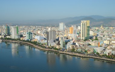 Da Nang şehir merkezinin görünümü