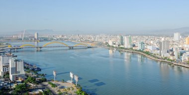 Da Nang şehir merkezinin görünümü