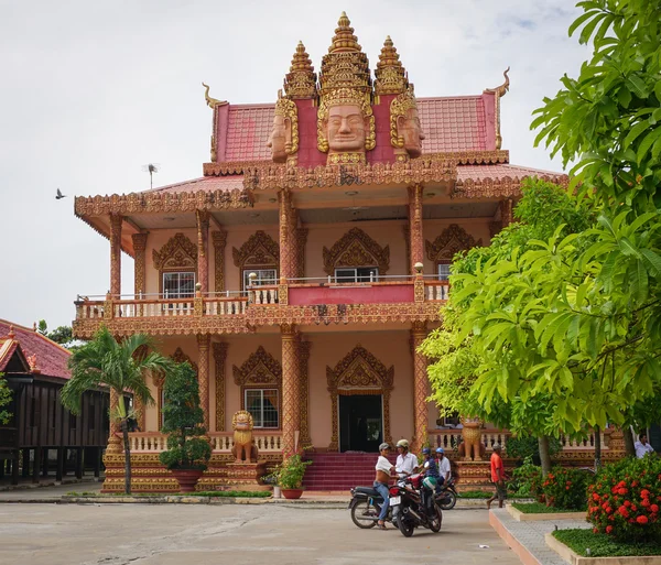 Khmerský chrám v Mekong Delta, Vietnam — Stock fotografie