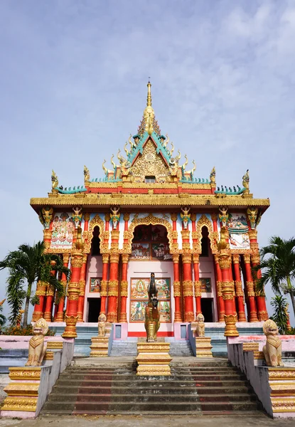 Khmerský chrám v Mekong Delta, Vietnam — Stock fotografie