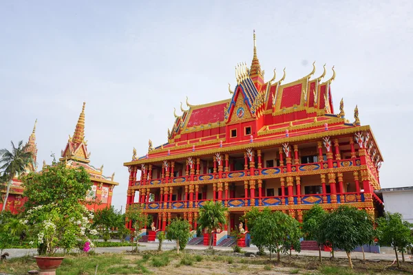 Khmerský chrám v Mekong Delta, Vietnam — Stock fotografie