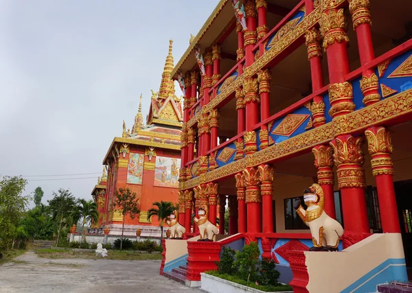 Khmerský chrám v Mekong Delta, Vietnam — Stock fotografie