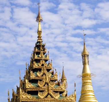 Shwedagon pagoda, altın stupa üst