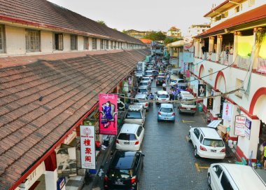 Sule Boulevard Yangon pazarda Bogyoke ile