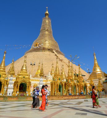Shwedagon pagoda in Yangon, Myanmar
