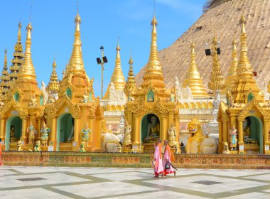 Shwedagon pagoda in Yangon, Myanmar