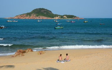 Nha Trang, Vietnam tropikal plaj