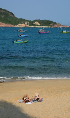 Nha Trang, Vietnam tropikal plaj