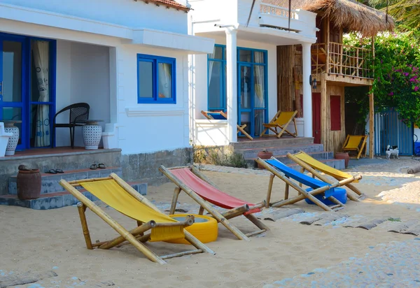 Wooden sun chairs — Stock Photo, Image