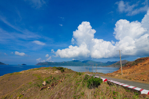 Road to the mountain in Con Dao island