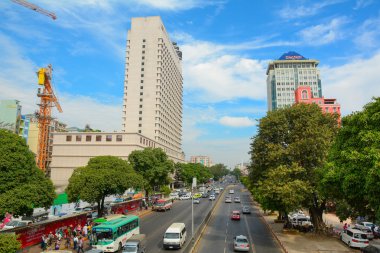 Yangon şehir, modern binalar
