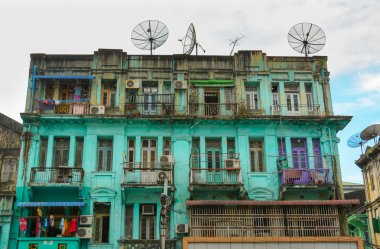 Eski Yangon, Myanmar içinde bina konut