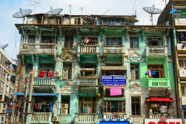 Eski Yangon, Myanmar içinde bina konut