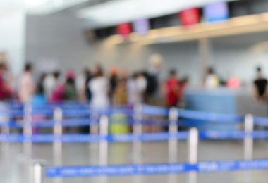 Terminal kalkış Check-in sırasında Havaalanı 