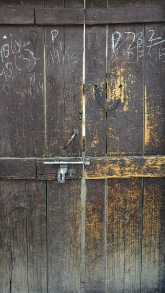 Část starých dřevěných dveří — Stock fotografie