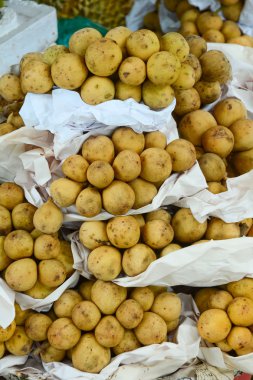 Langsat meyve piyasada Mekong Deltası'nda