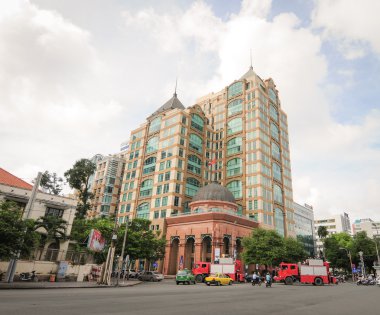 Vehicles on treet in Saigon downtown