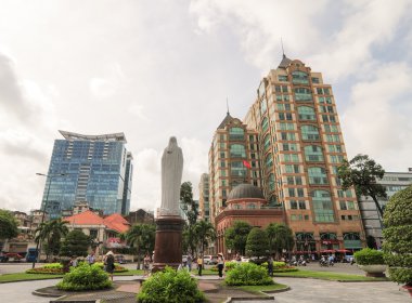 Vehicles on treet in Saigon downtown