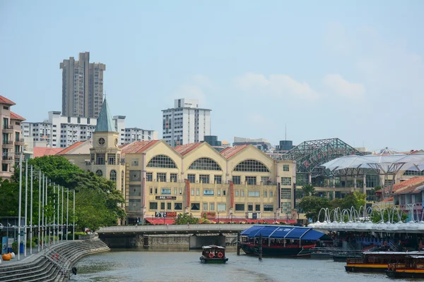 Singapur Jul 2015 Edificios Coloridos Clarke Quay Singapur Clarke Quay Imágenes De Stock Sin Royalties Gratis