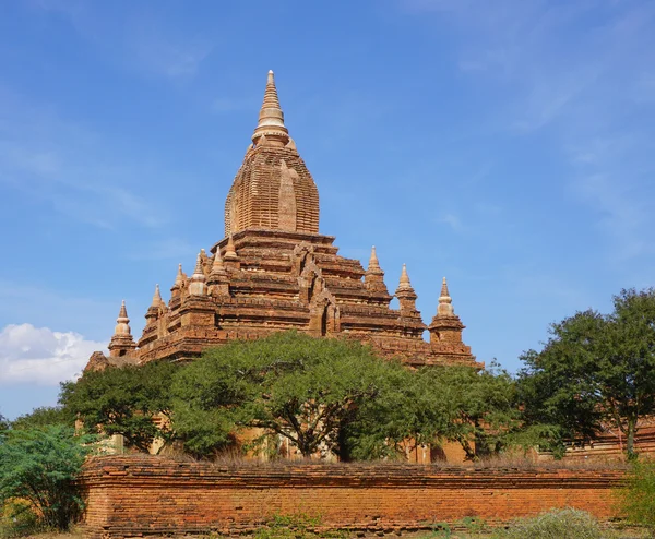 Pohled na Bagan chrámů, Myanmar — Stock fotografie