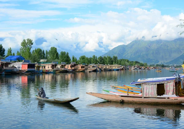 Estilo de vida en el lago Dal, Srinagar — Foto de Stock