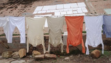 Traditional clothing dried in the sun