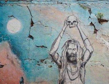 Varanasi ghats grafiti