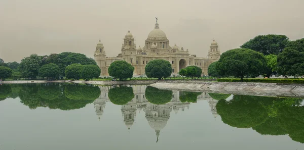 Widok Victoria Memorial w Kalkucie — Zdjęcie stockowe